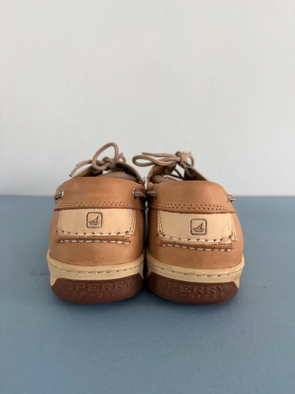 Sperry Top Sider Billfish 3-Eye Boat Shoes Light Brown Leather Loafers